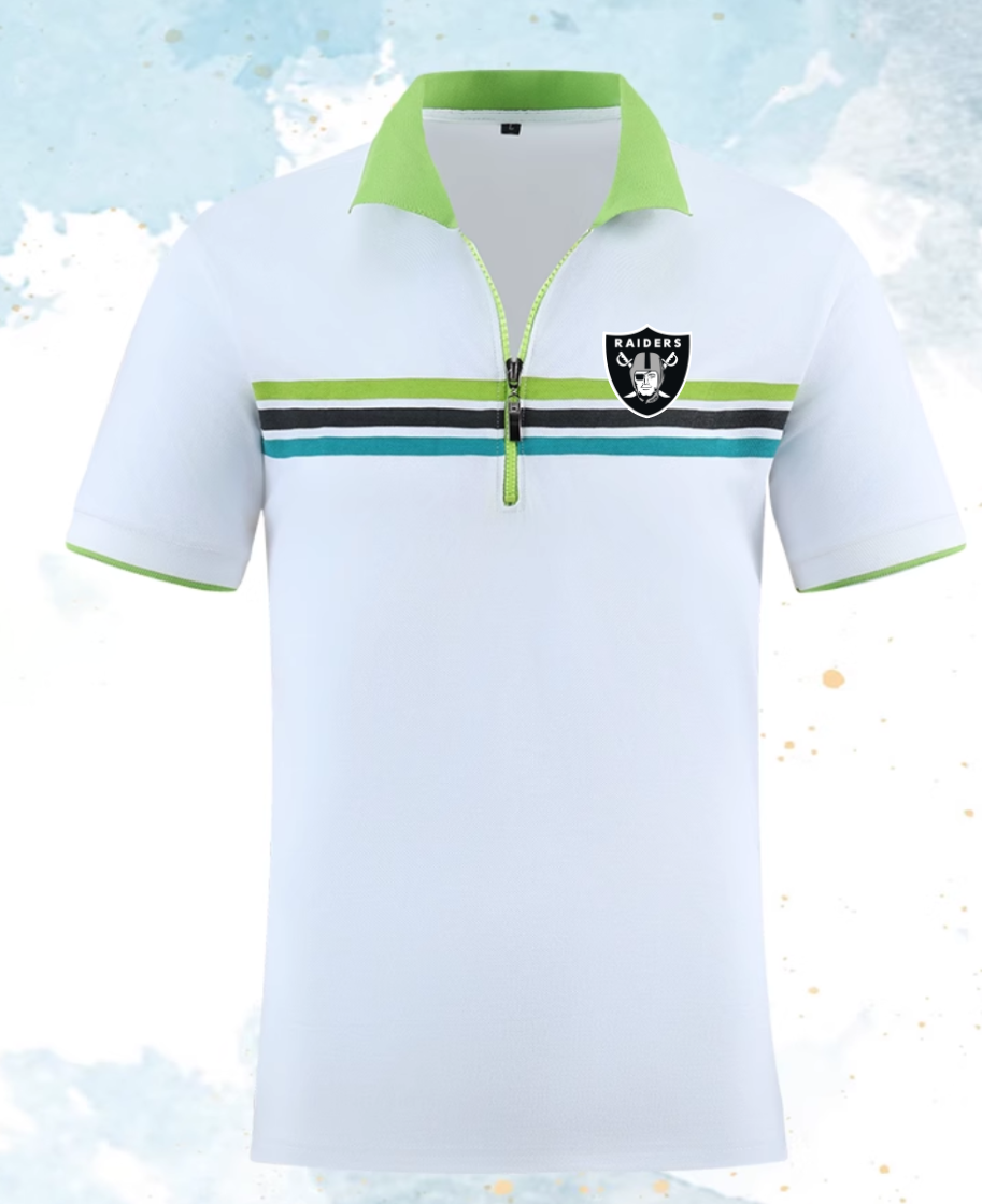 Oakland Raiders white #14 Men 2025 NFL polo T shirt->nfl t-shirts->Sports Accessory